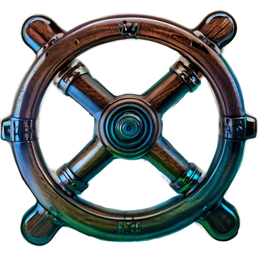 Vintage Ship Steering Wheel Png 05252024 PNG Image