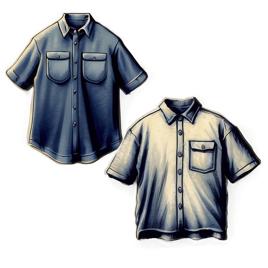 Vintage Shirt Pocket Sketch Png 31 PNG Image