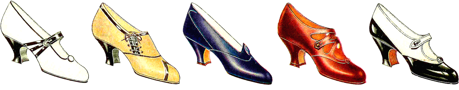 Vintage Shoes Collection PNG Image