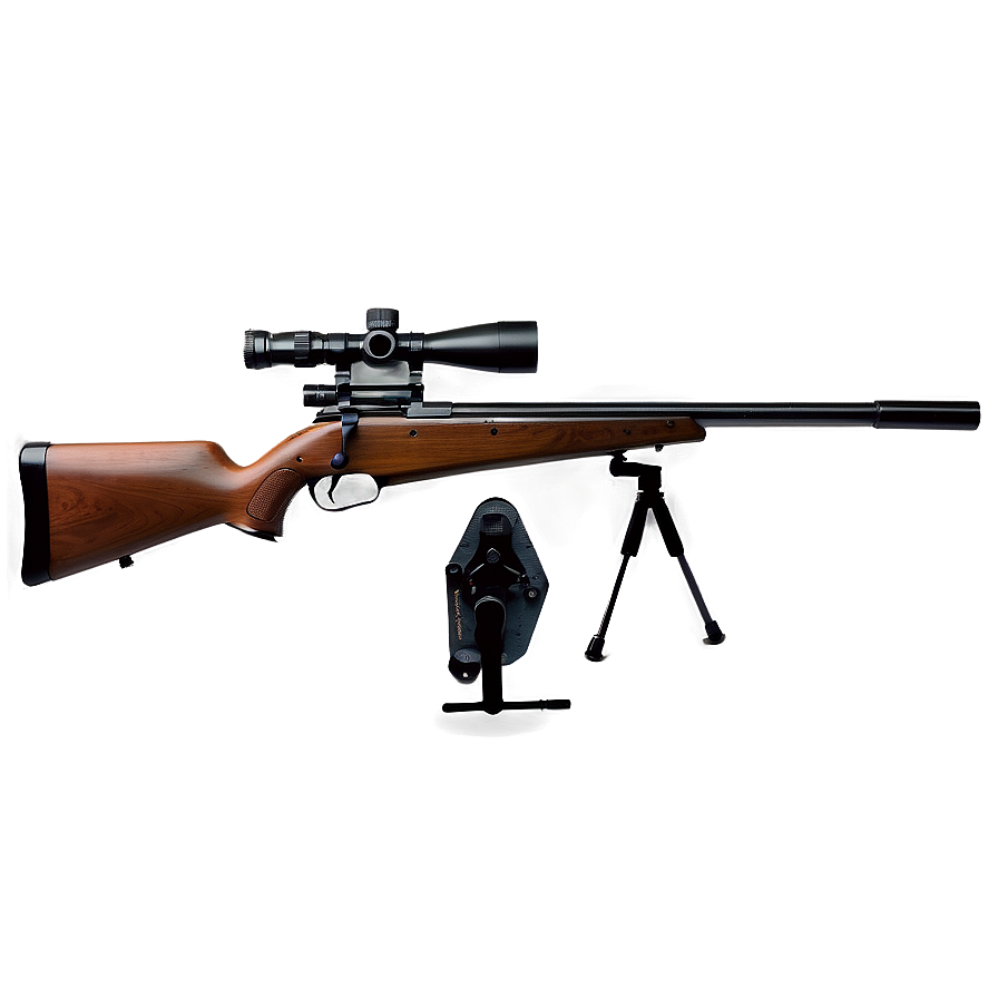 Vintage Sniper Rifle Png Qre PNG Image