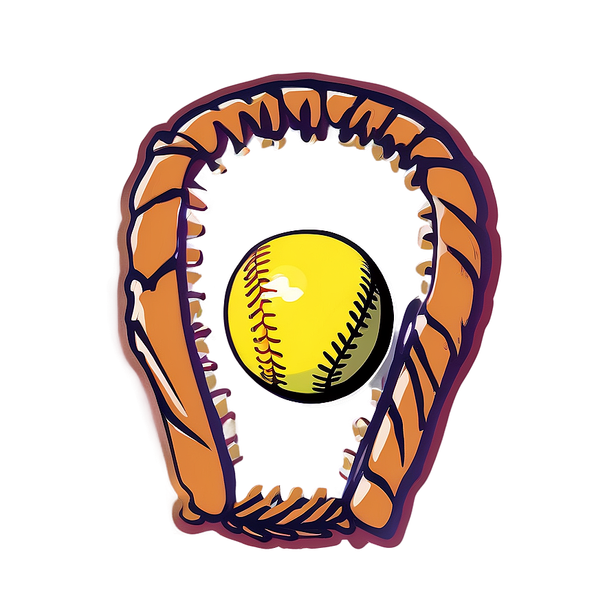 Vintage Softball Clipart Png Vag99 PNG Image