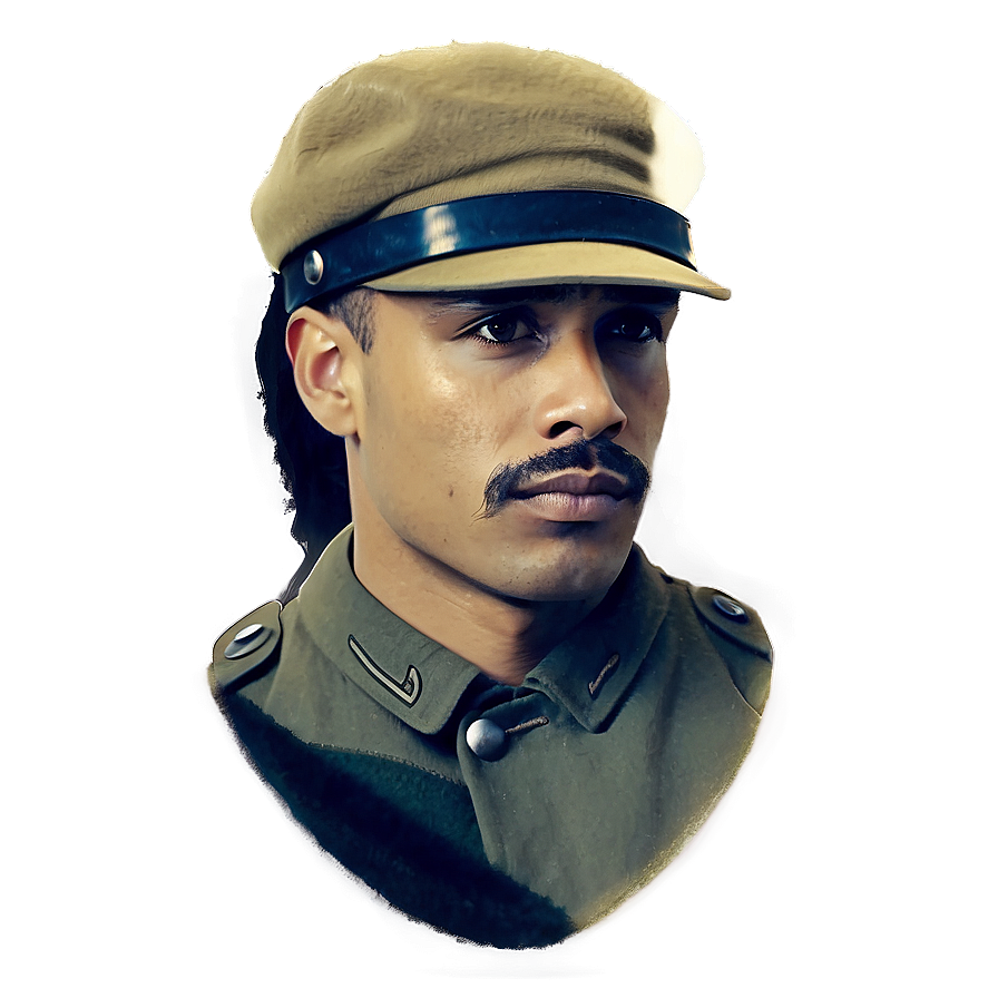 Vintage Soldier Portrait Png Mun PNG Image