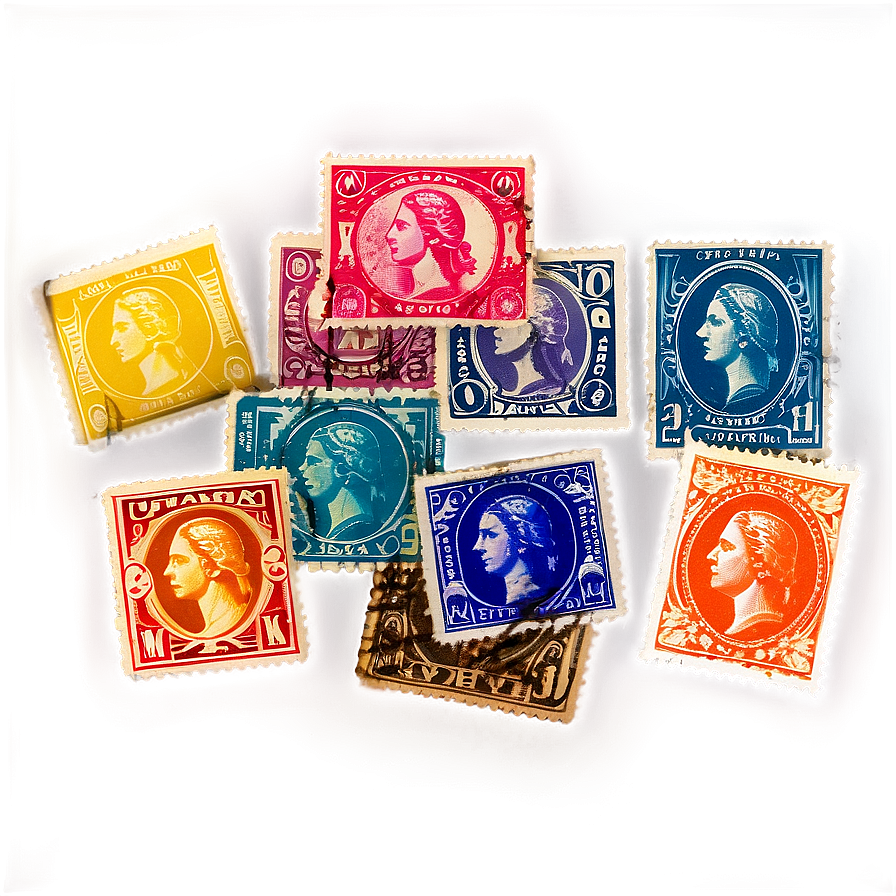 Vintage Stamp Collection Showcase Png Inl31 PNG Image