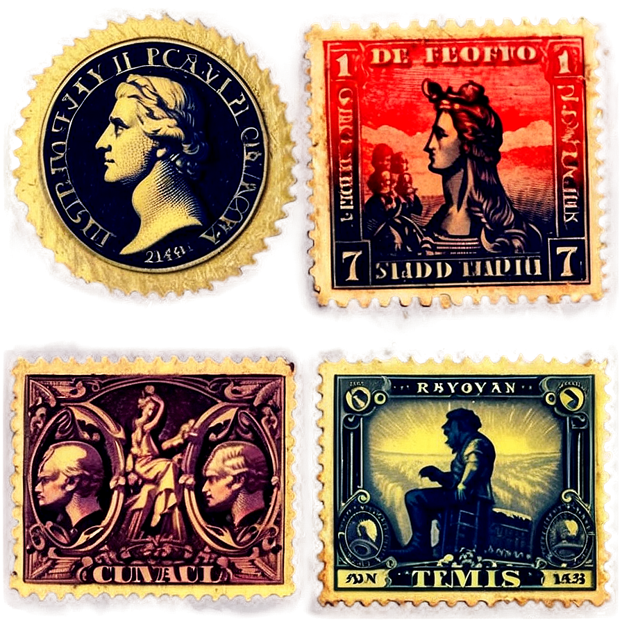 Vintage Stamp Series Png 6 PNG Image