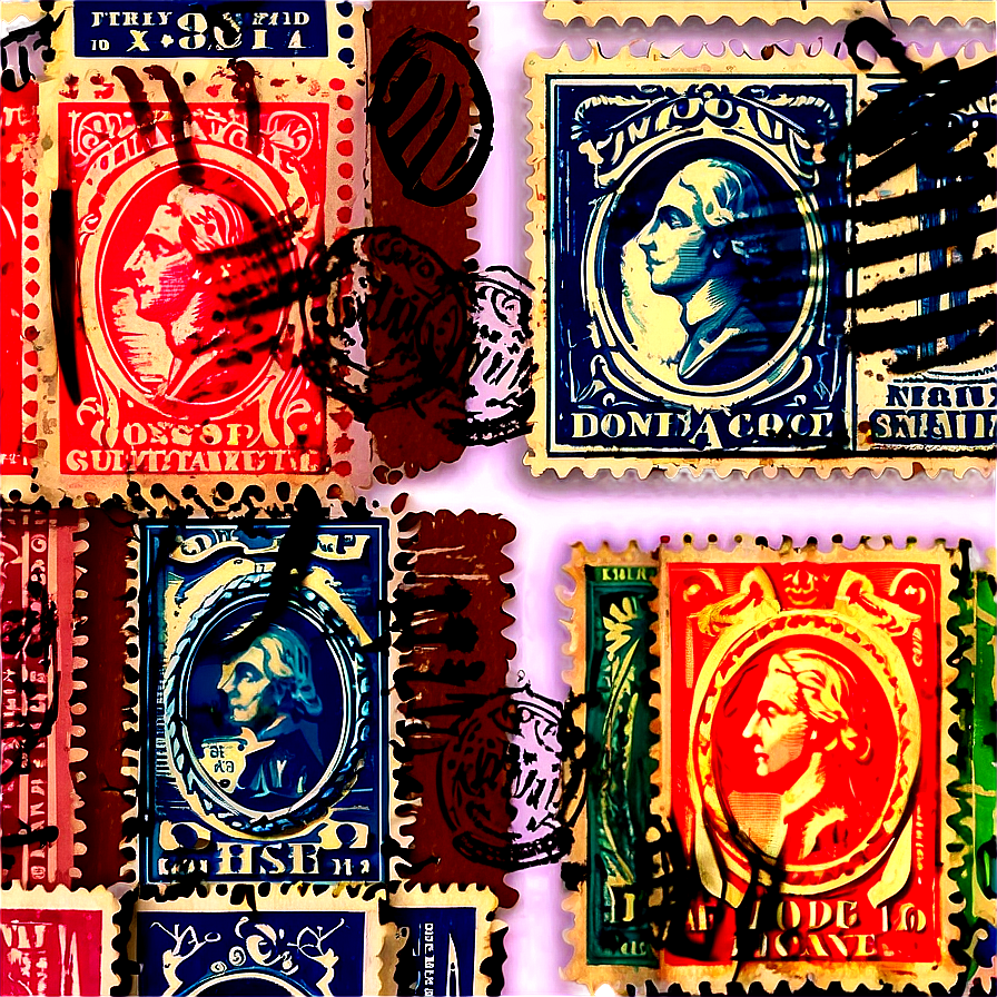 Vintage Stamp Vector Art Png 72 PNG Image