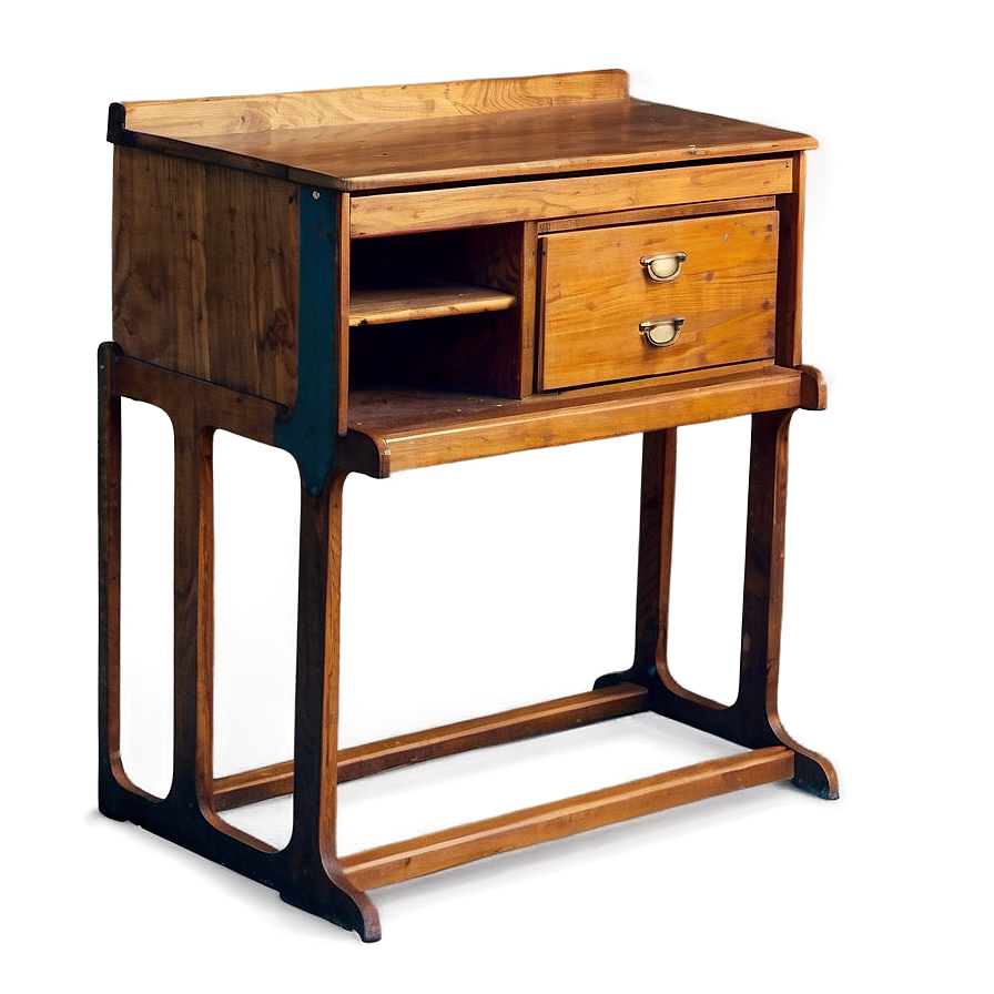 Vintage Student Desk Png 06212024 PNG Image