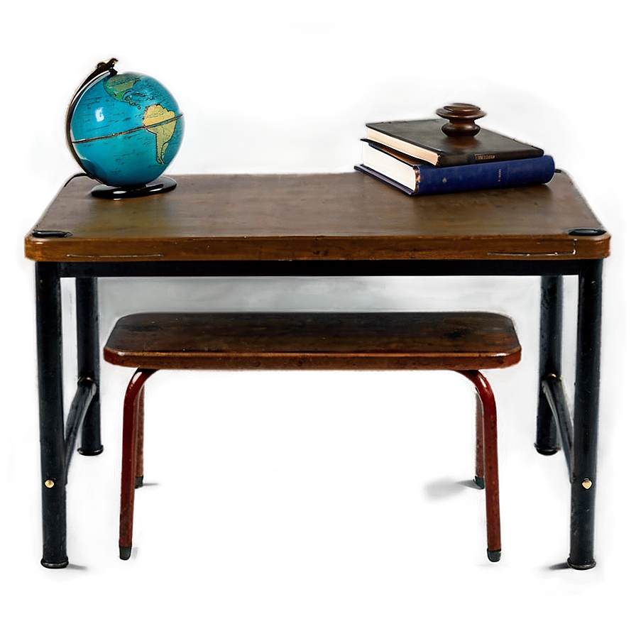 Vintage Student Desk Png Dno PNG Image