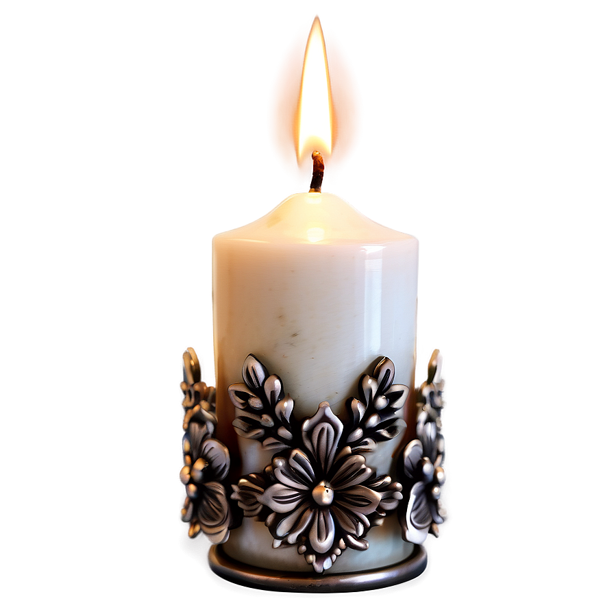 Vintage Style Candle Png Gud PNG Image