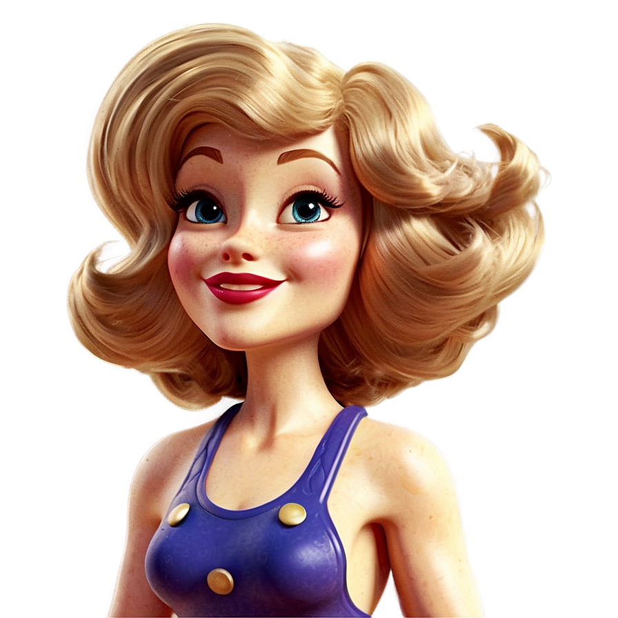 Vintage Style Cartoon Character Png Alu PNG Image