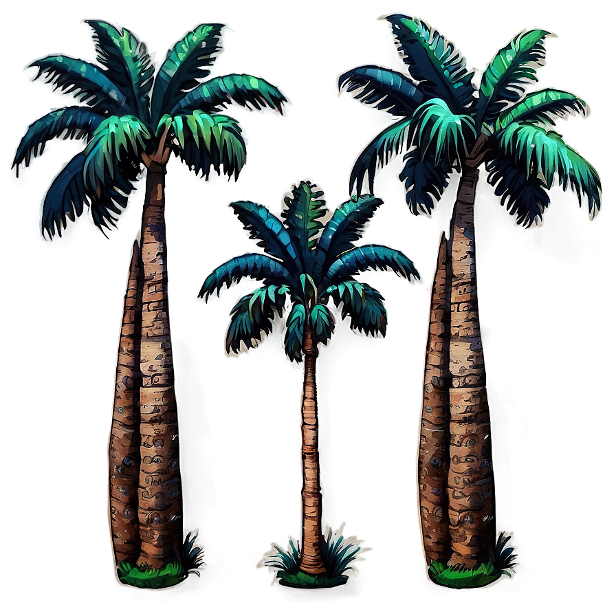 Vintage Style Palms Png Yeh PNG Image