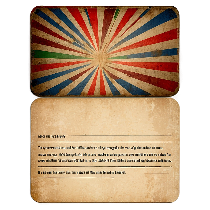 Vintage Style Reverse Card Png 06272024 PNG Image