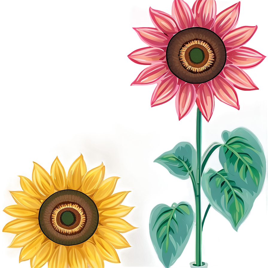 Vintage Sunflower Pattern Png 06252024 PNG Image