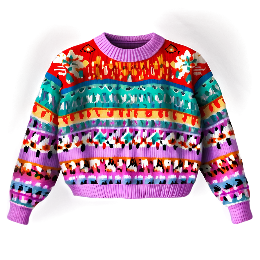 Vintage Sweater Pattern Png Gxm PNG Image