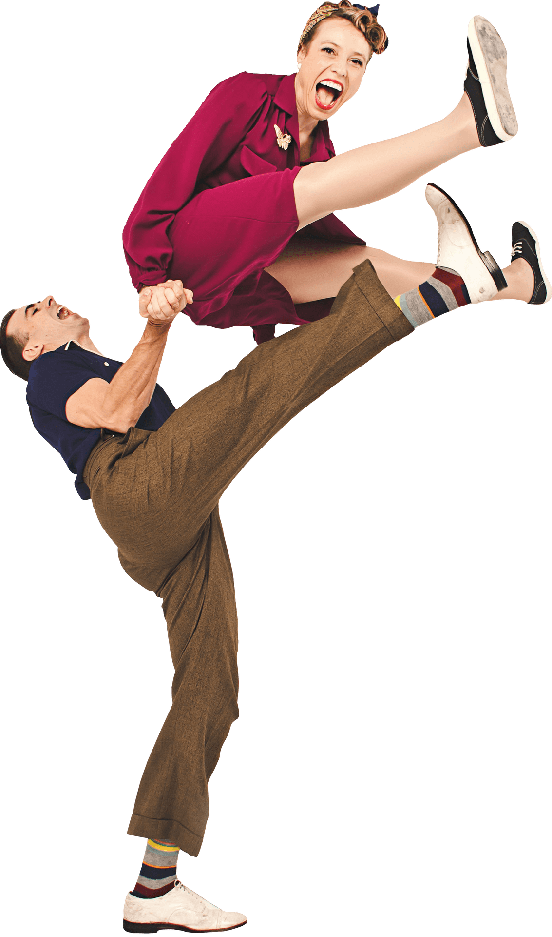 Vintage Swing Dance Move PNG Image