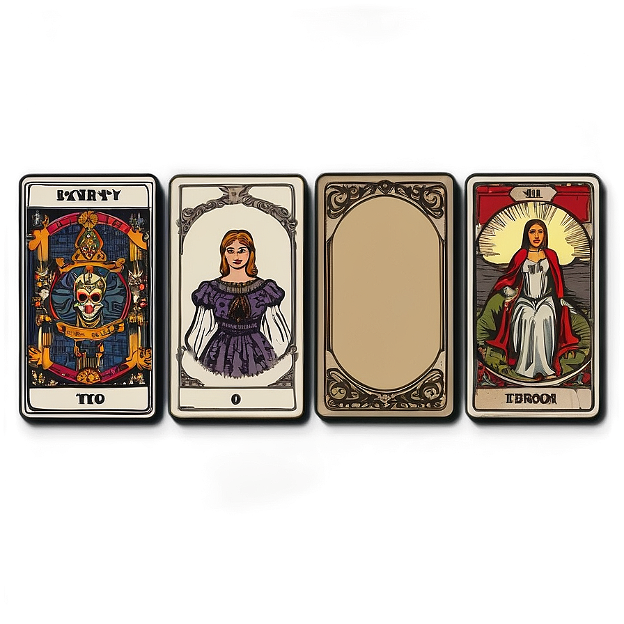 Vintage Tarot Card Template Png 06292024 PNG Image