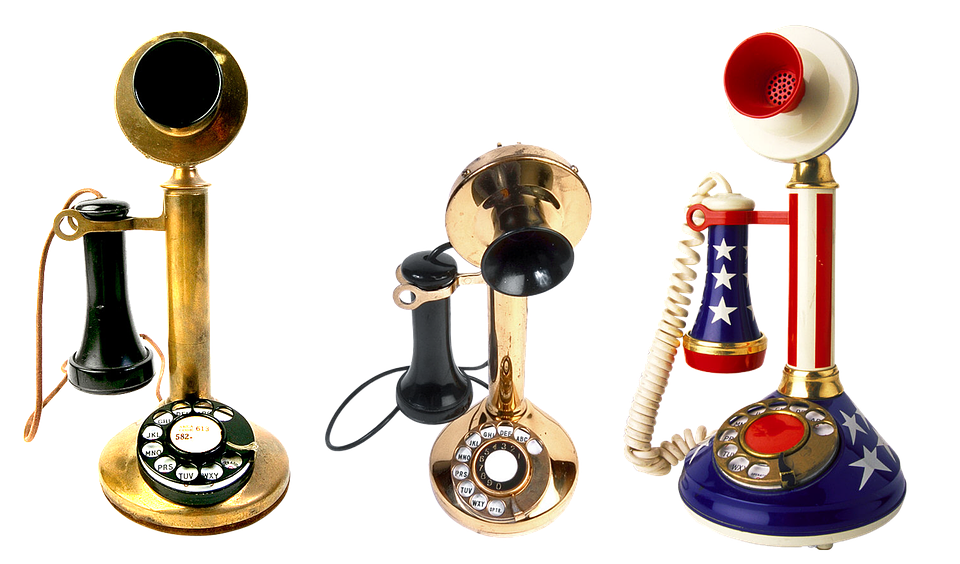 Vintage Telephone Collection PNG Image