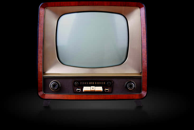 Vintage Television Classic Design PNG Image