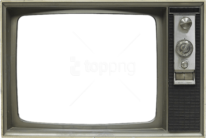 Vintage Television Displaying Logo PNG Image