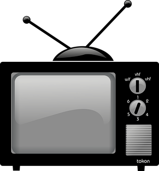 Vintage Television Graphic PNG Image