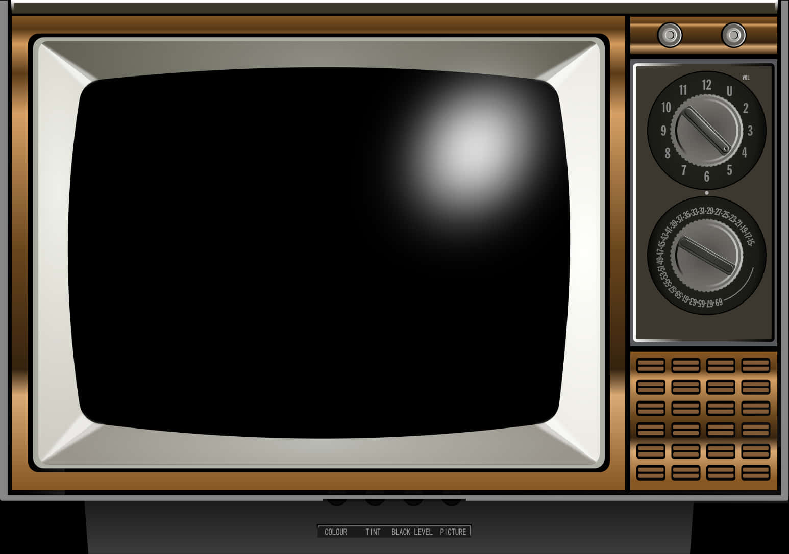 Vintage Television Set PNG Image