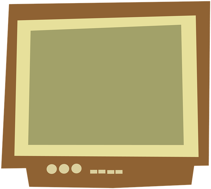 Vintage Television Vector Illustration PNG Image