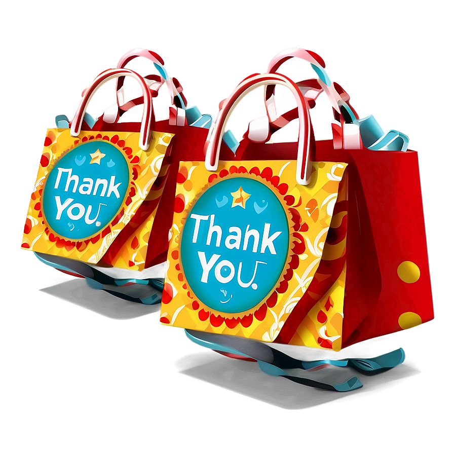 Vintage Thank You Bag Illustration Png Thd PNG Image