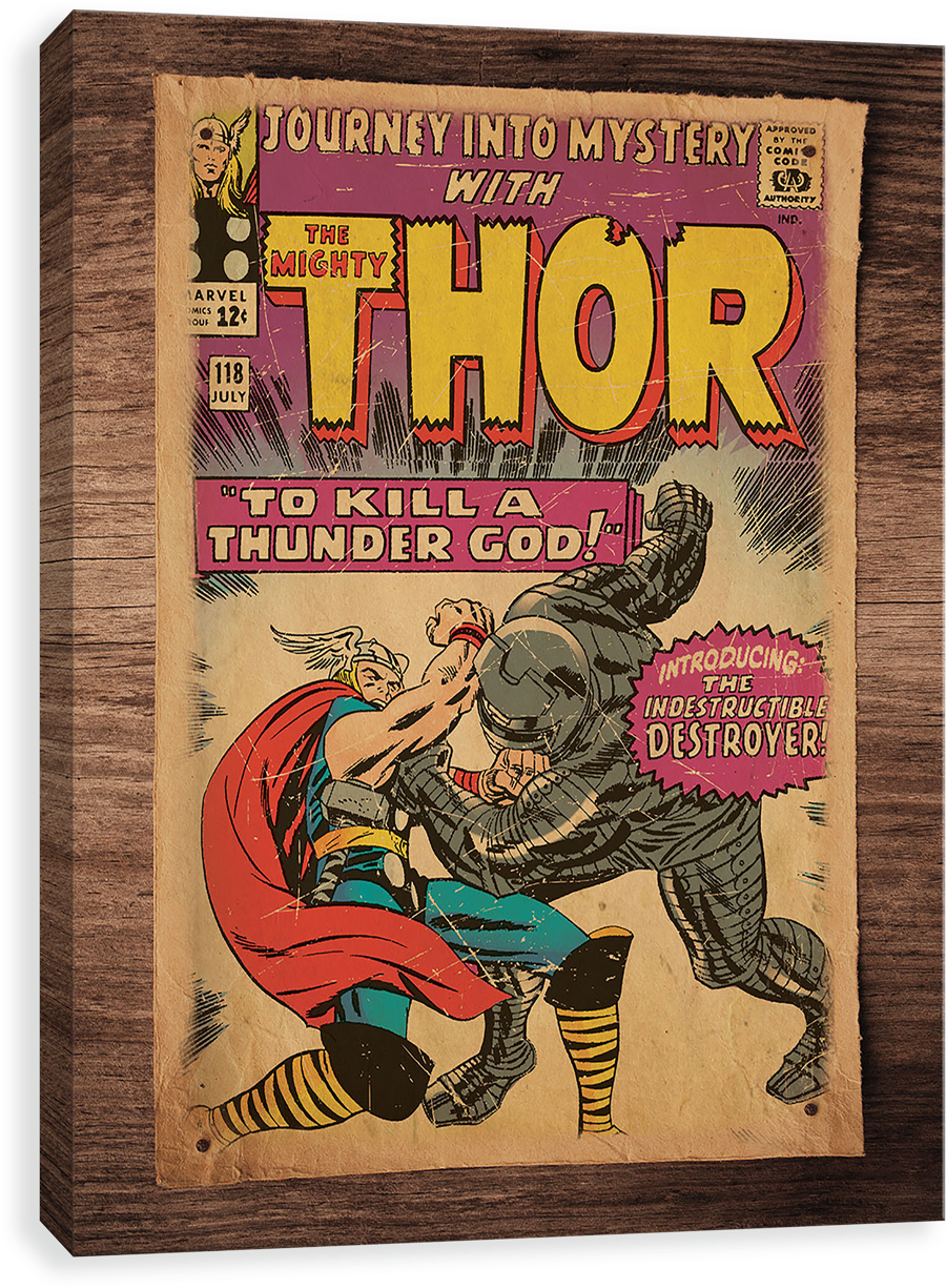 Vintage Thor Comic Cover PNG Image