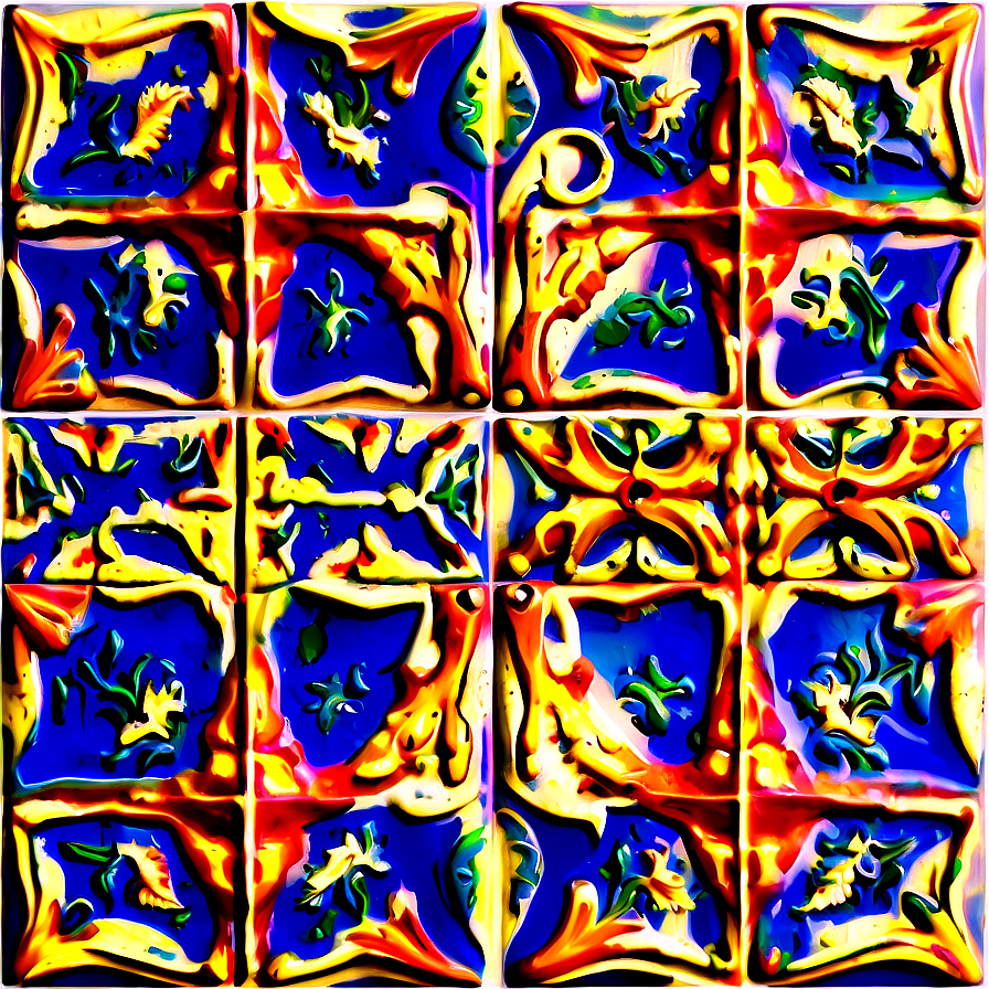 Vintage Tiles Pattern Png 06262024 PNG Image