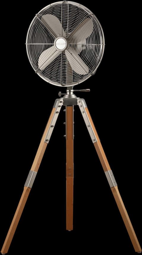 Vintage Tripod Standing Fan PNG Image