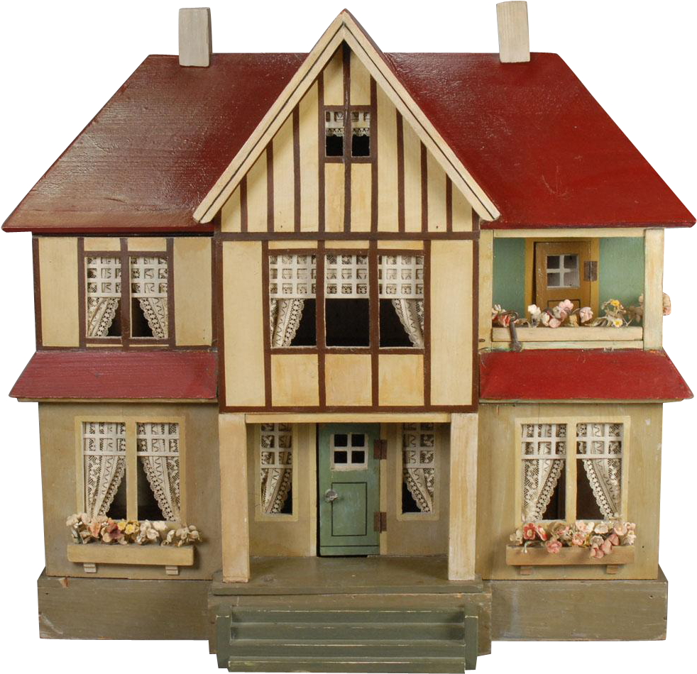 Vintage Tudor Style Dollhouse PNG Image