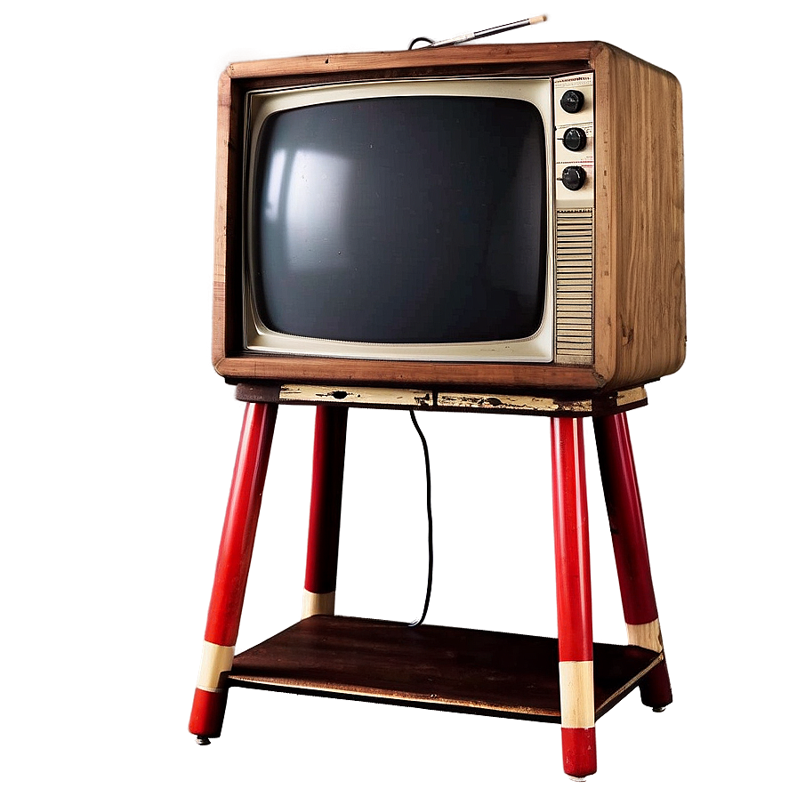 Vintage Tv On Stand Png 05252024 PNG Image