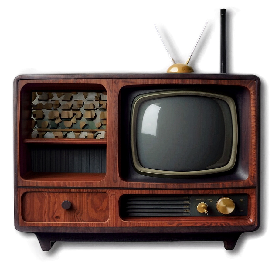 Vintage Tv Set Design Png Gua PNG Image