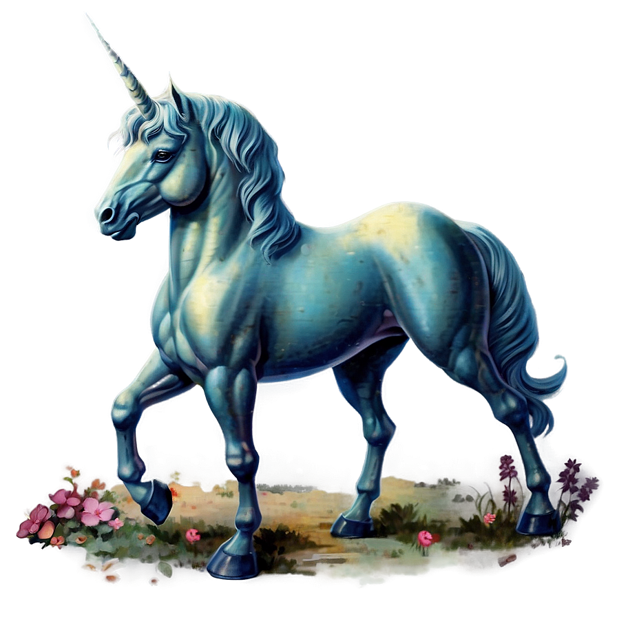 Vintage Unicorn Png 05032024 PNG Image