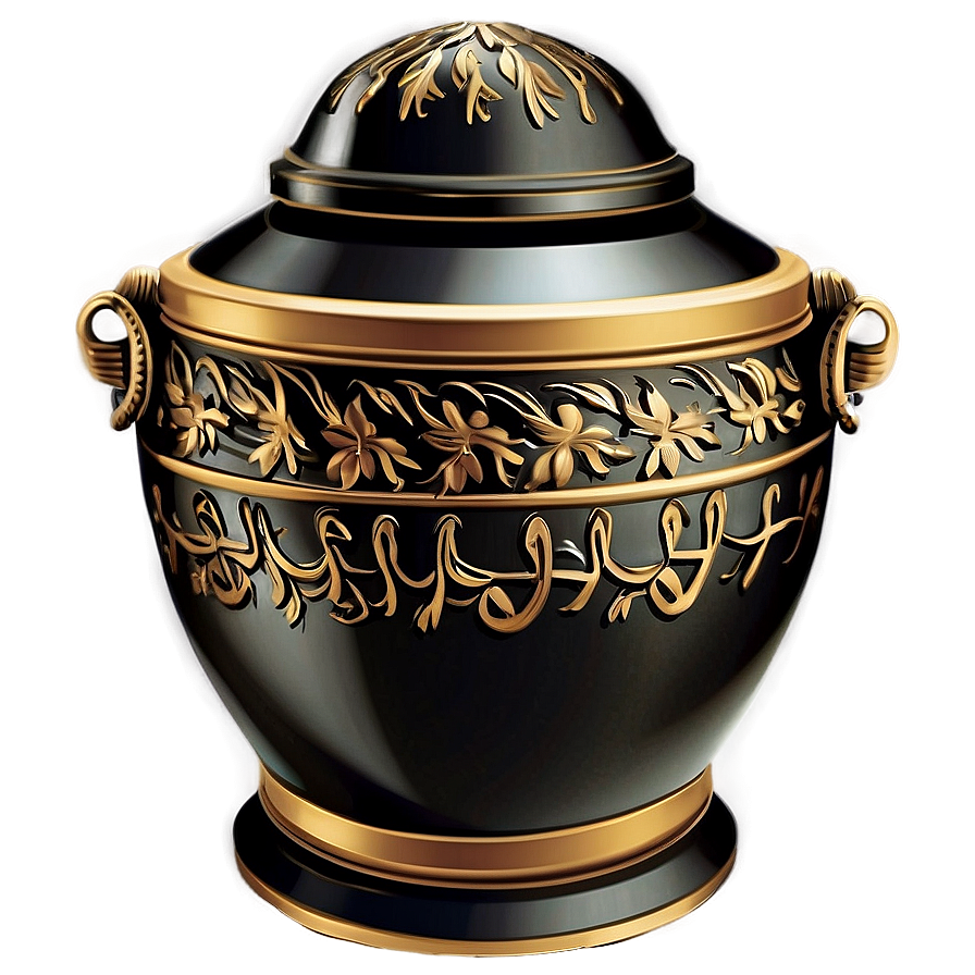 Vintage Urn Design Png Ffr PNG Image