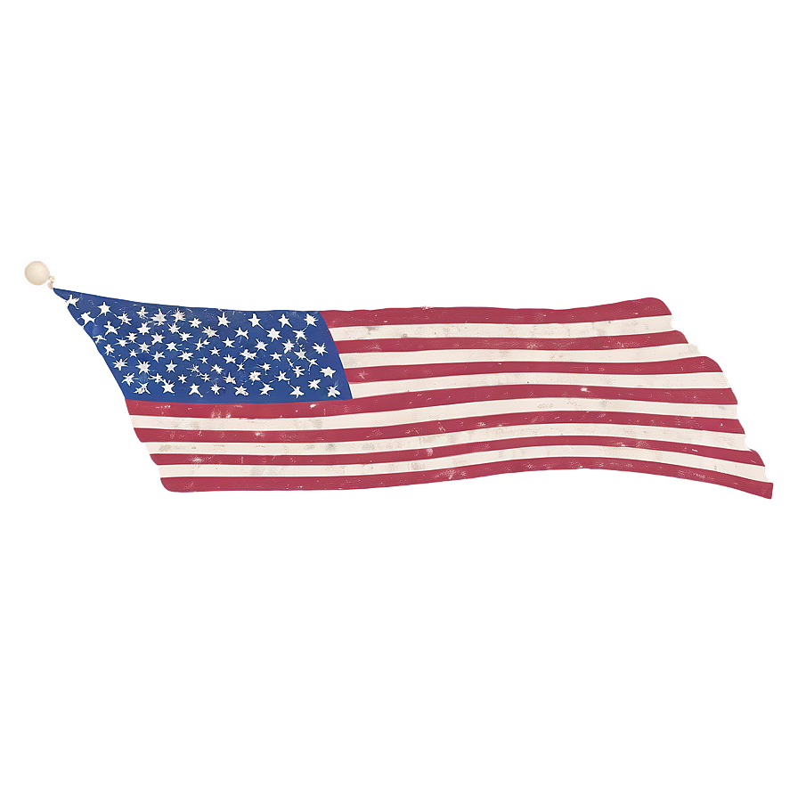 Vintage Usa Flag Illustration Png Vmj71 PNG Image