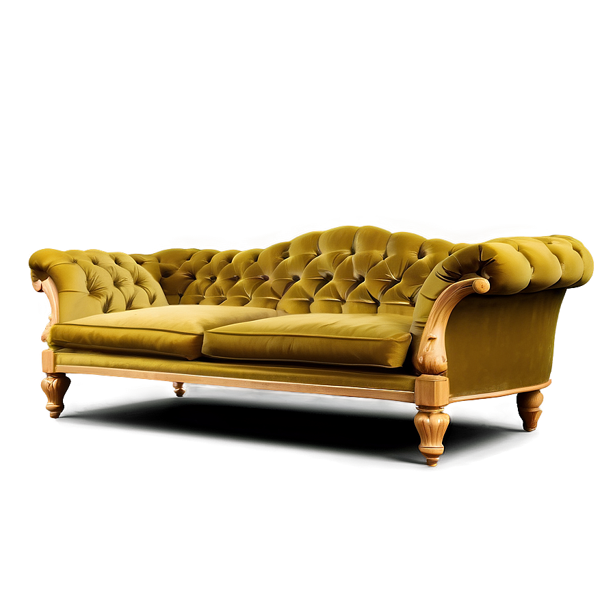 Vintage Velvet Couch Png Eps PNG Image