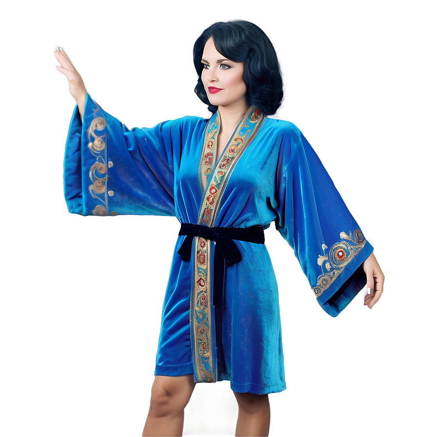 Vintage Velvet Robe Png 06132024 PNG Image