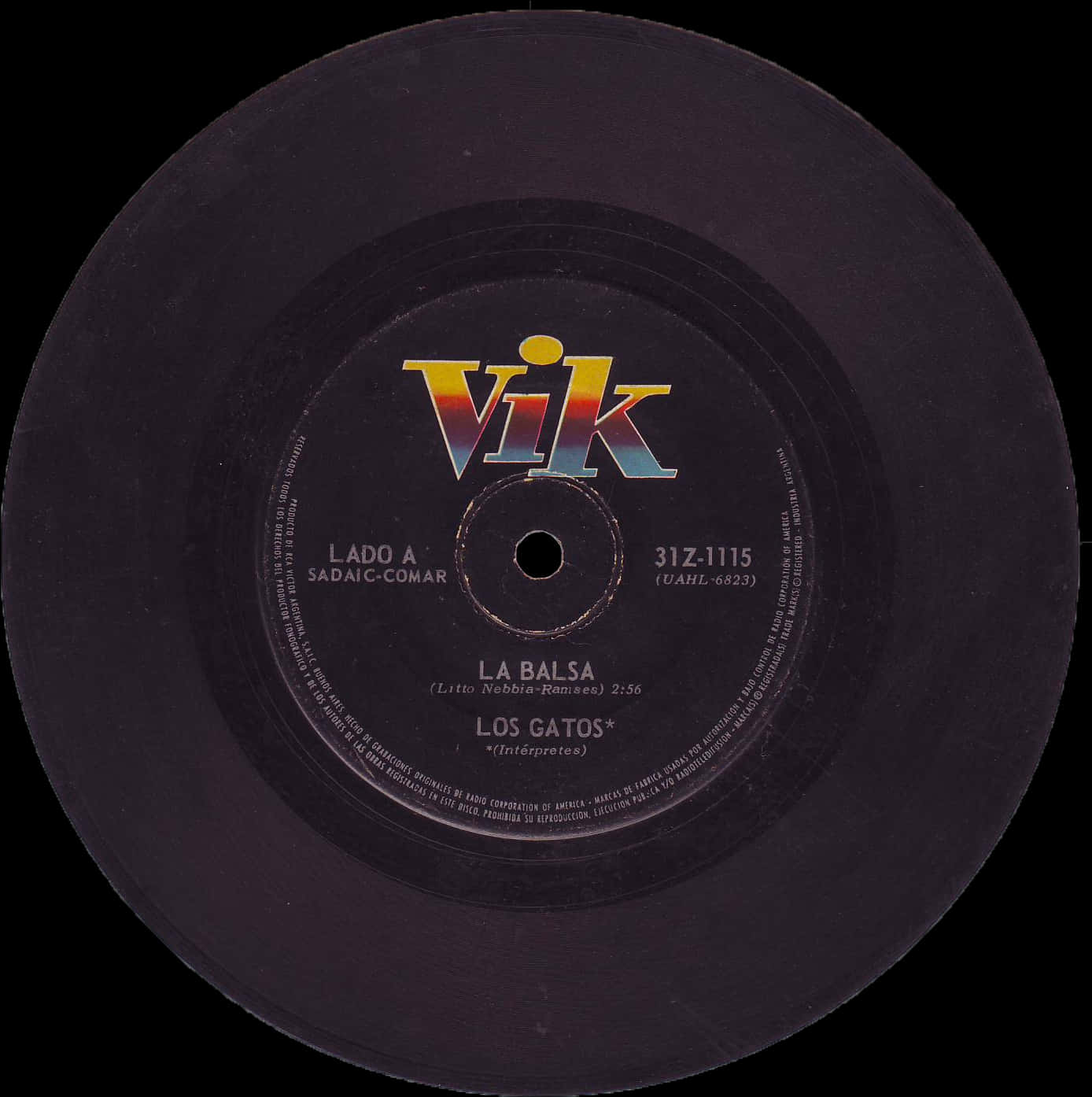 Vintage Vik Record La Balsa Los Gatos PNG Image