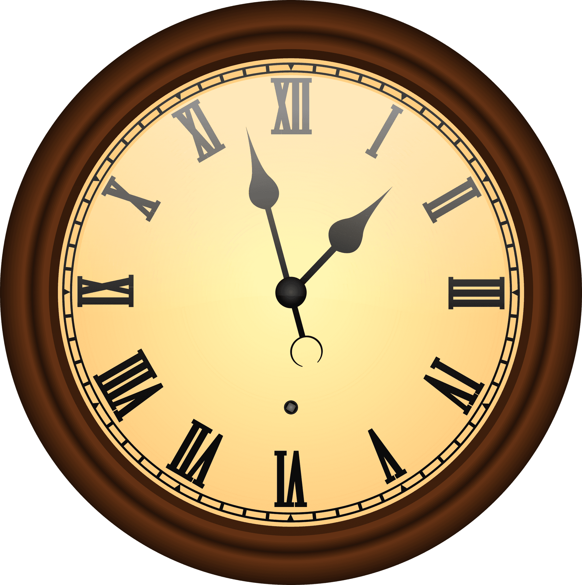 Vintage Wall Clock Icon PNG Image