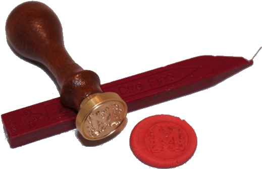 Vintage Wax Seal Stampand Red Sealing Wax PNG Image