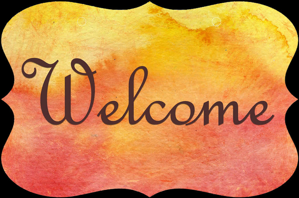 Vintage Welcome Sign PNG Image