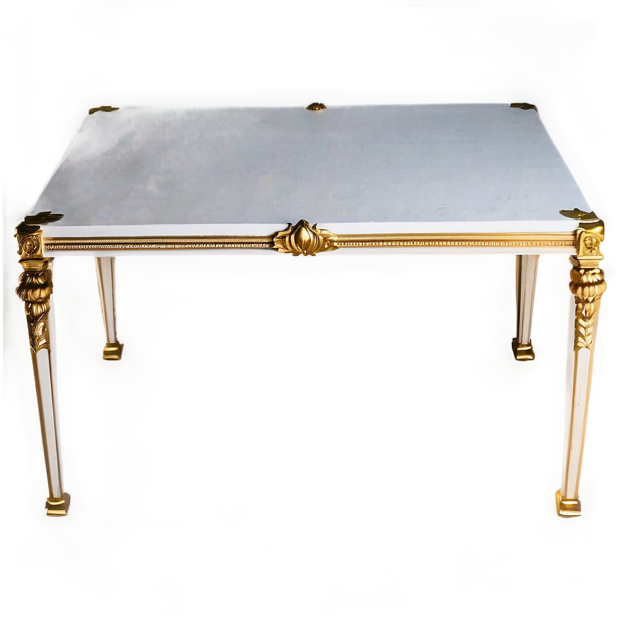 Vintage White Table Png Vok27 PNG Image