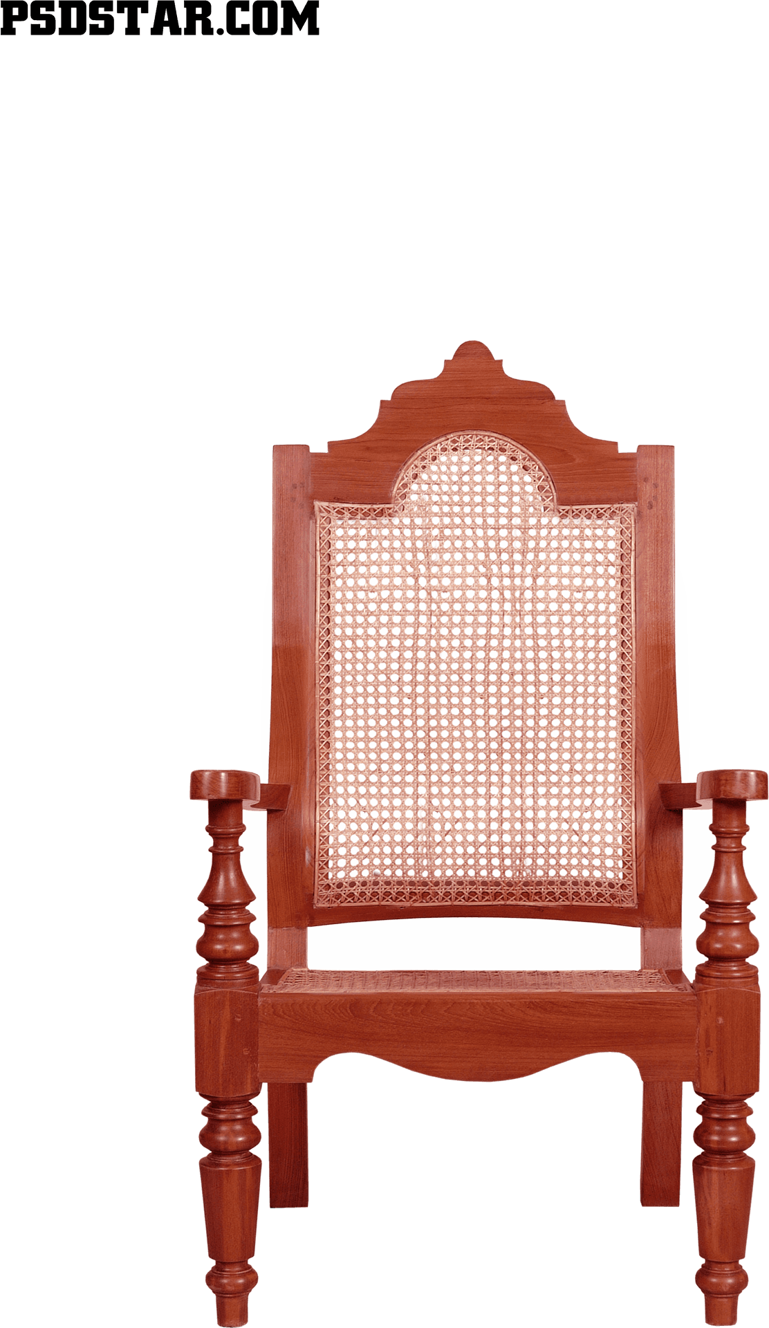 Vintage Wooden Chair Transparent Background PNG Image