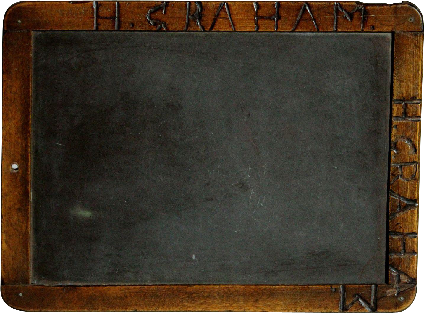 Vintage Wooden Framed Chalkboard PNG Image