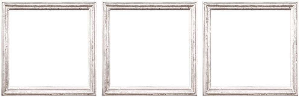 Vintage Wooden Frames Triptych PNG Image