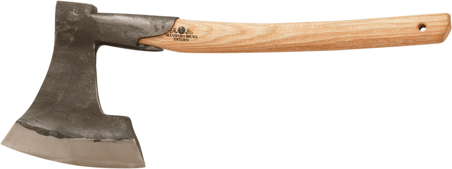 Vintage Wooden Handle Axe PNG Image