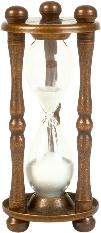 Vintage Wooden Hourglass PNG Image