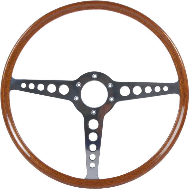 Vintage Wooden Steering Wheel.png PNG Image