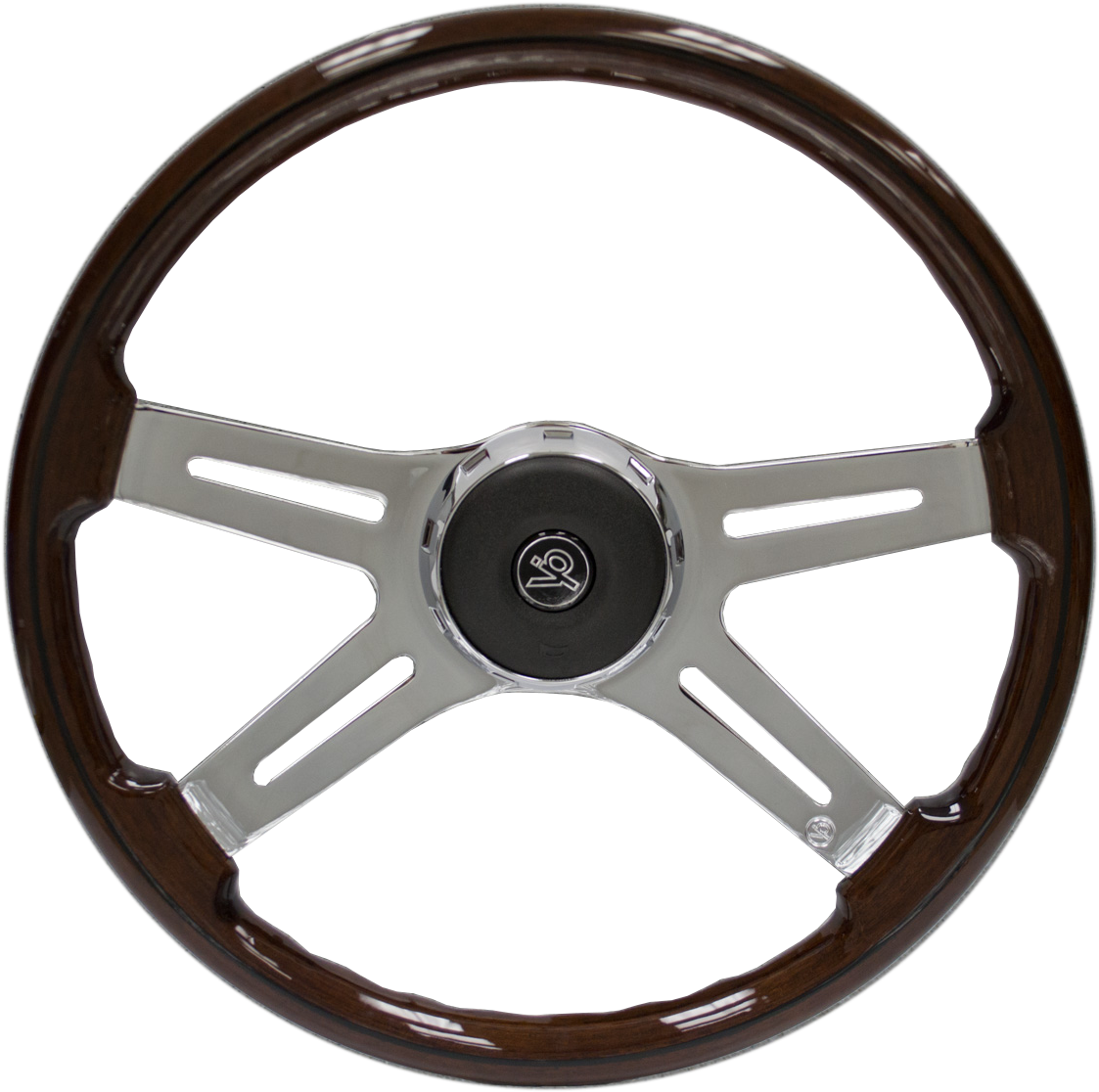 Vintage Wooden Steering Wheel PNG Image