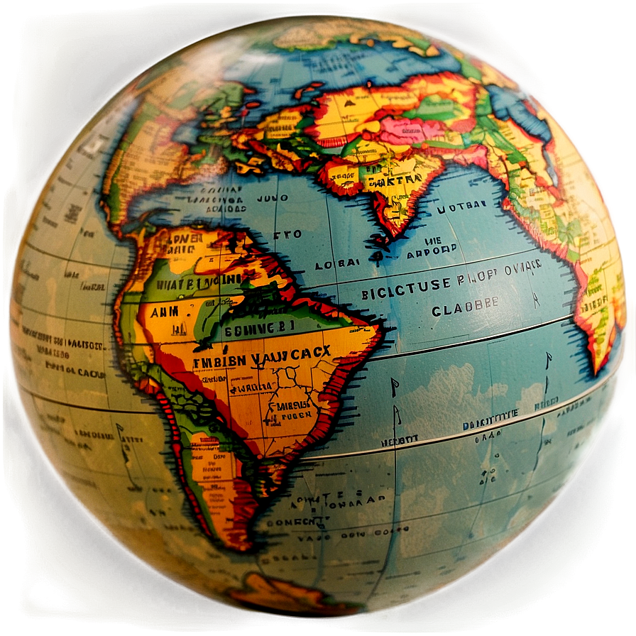 Vintage World Globe Png Dwl PNG Image